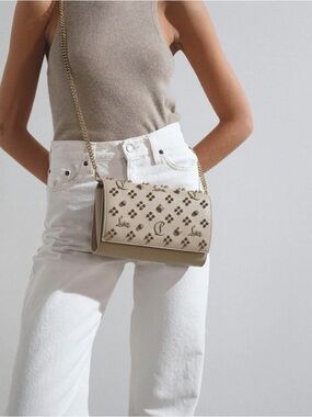 Beige Chain Crossbody Shoulder Bag - Designer-Inspired